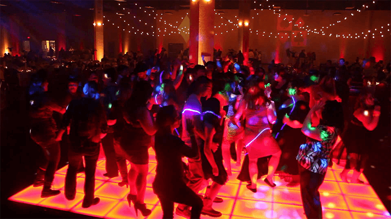 led dance floor disco
