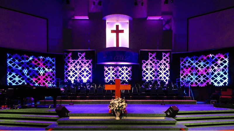 stage lighting for a small church