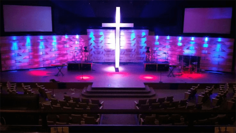 stage lighting for a small church