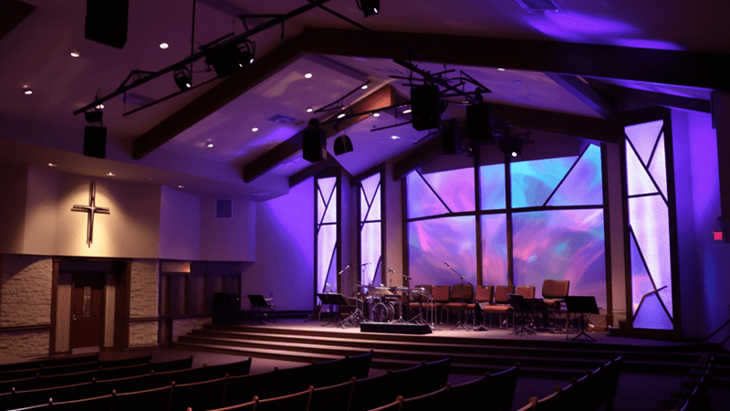 stage lighting for a small church
