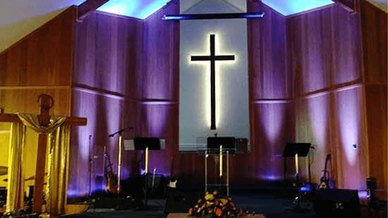 stage lighting for a small church