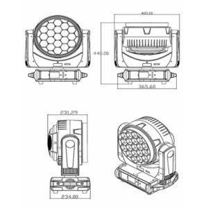 19x40w led moving head GL-B1940B (5)