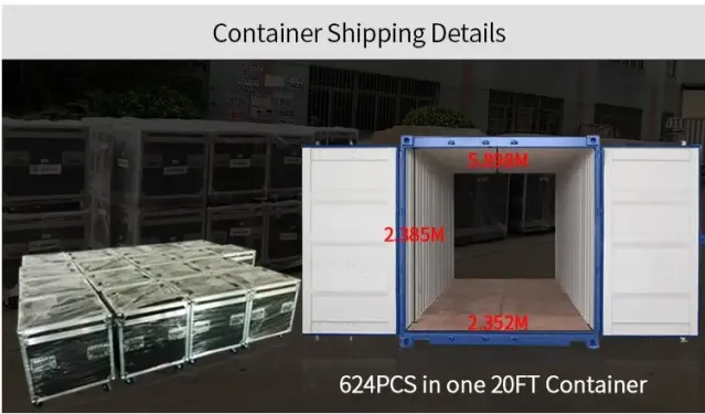 How many dance floor 1 container can hold