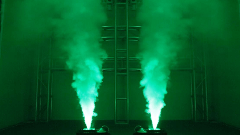 green fog machine cooling fog machine