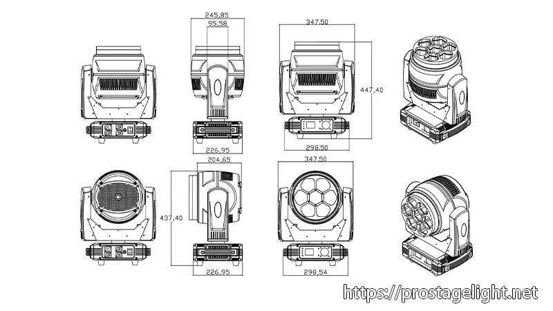 Igracelite 7x40W Bee Eye Zoom Led Moving Head(GL-B740)
