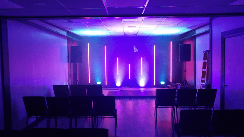 stage lighting for a small church
