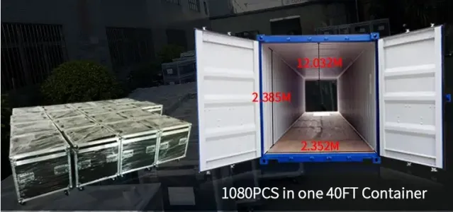 How many dance floor 1 container can hold_1