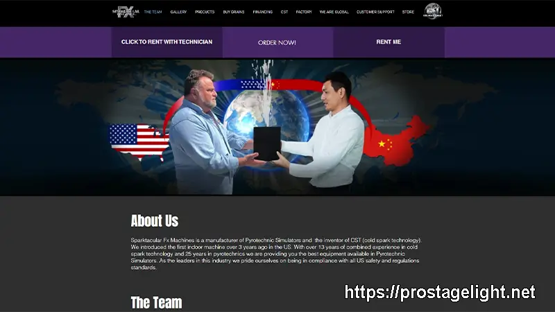 2. Sparktacular FX Machines Top 5 Cold Spark Machine Rentals in USA