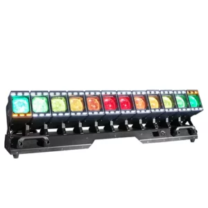 12x60W RGBW 4in1 Bar Pixel Zoom Wash With Halo Ring Beam Moving Head LED-6